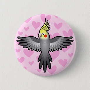 Badge Rond 5 Cm Cockatiel Love
