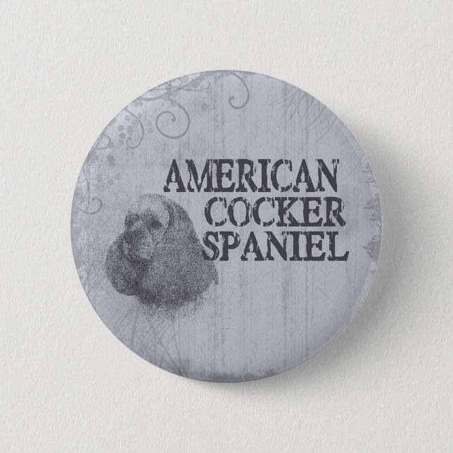 Badge Rond 5 Cm Cocker américain (Devant)
