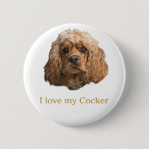 Badge Rond 5 Cm Cocker spaniel