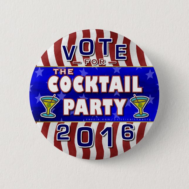 Badge Rond 5 Cm Cocktail 2016 drôle de parodie d'élection (Devant)