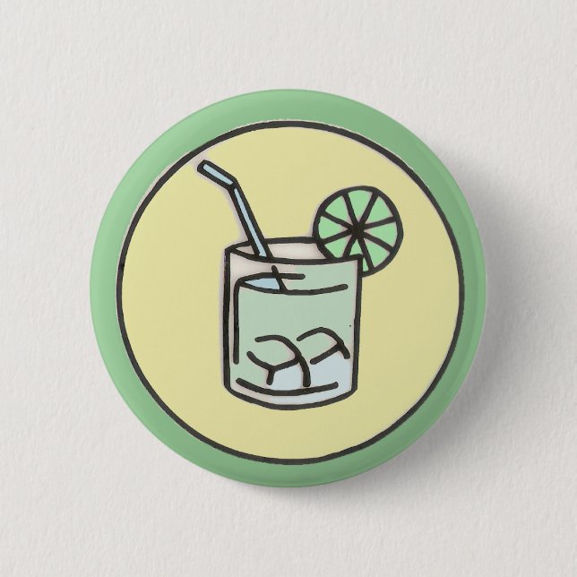 Badge Rond 5 Cm cocktail brésilien de caipirinha (Devant)