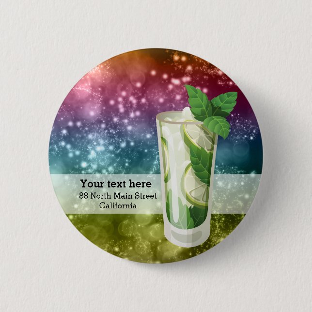 Badge Rond 5 Cm Cocktails (Devant)