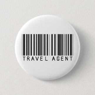 Badge Rond 5 Cm Code barres d'agent de voyage