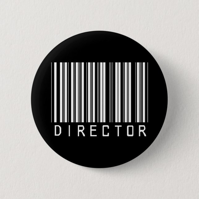 Badge Rond 5 Cm Code barres de directeur (Devant)