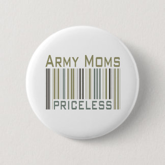 Badge Rond 5 Cm Code barres inestimable de mamans d'armée