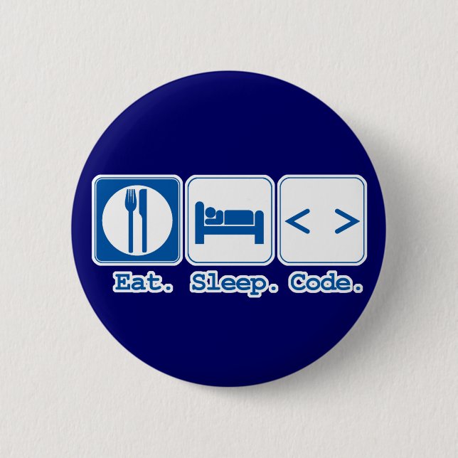 Badge Rond 5 Cm code de sommeil de l'utilisateur (html) (Devant)