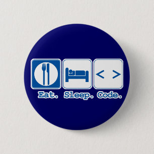 Badge Rond 5 Cm code de sommeil de l'utilisateur (html)
