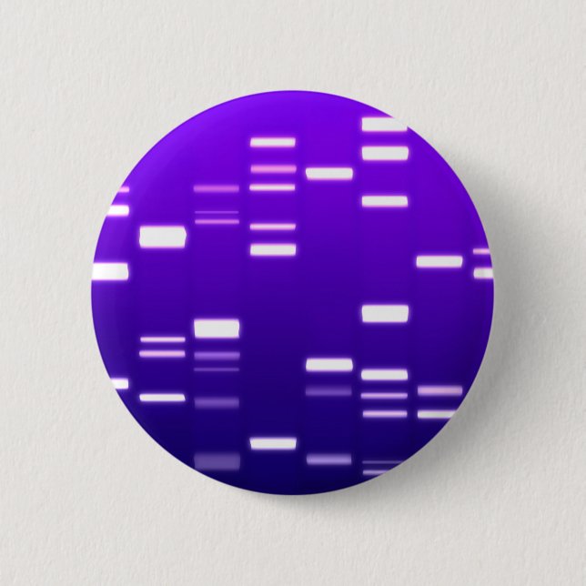 Badge Rond 5 Cm Code génétique ADN violet (Devant)