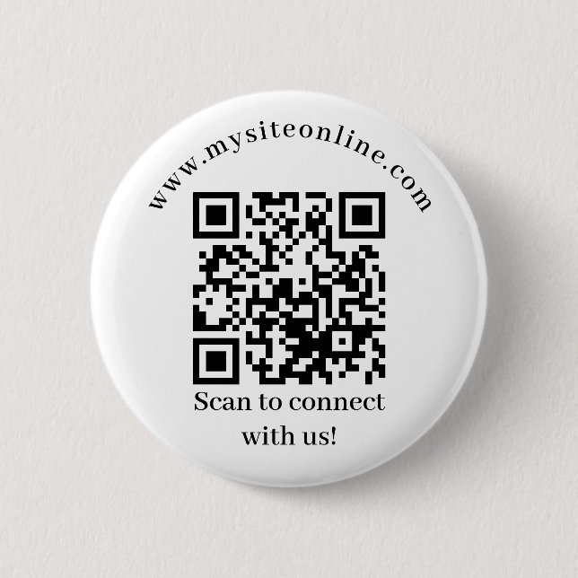 Badge Rond 5 Cm Code QR analysable professionnel (Devant)