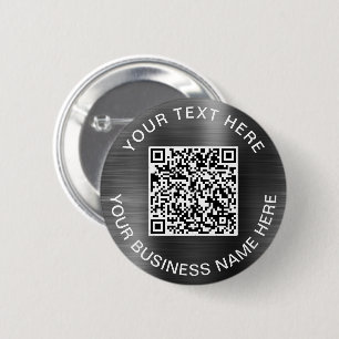 Badge Rond 5 Cm Code QR argent promotionnel moderne