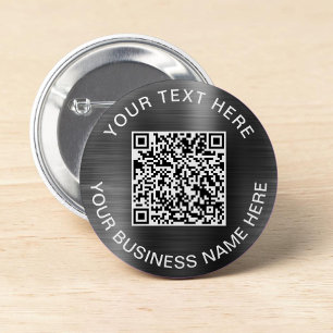 Badge Rond 5 Cm Code QR argent promotionnel moderne