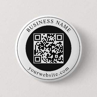Badge Rond 5 Cm Code QR avec nom d'entreprise modifiable