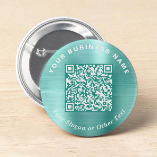 Badge Rond 5 Cm Code QR de l'entreprise promotionnelle Épingle Ver