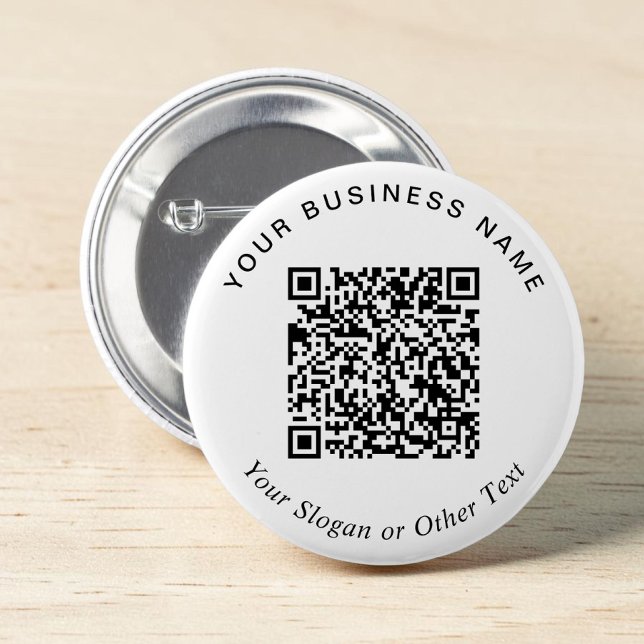 Badge Rond 5 Cm Code QR de l'épingle de l'entreprise promotionnell (Promotional Business QR Code Pin)