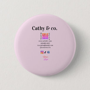 Badge Rond 5 Cm Code QR simple minimal logo réseau social instagra