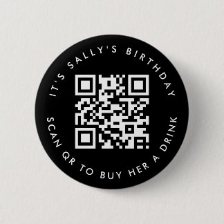Badge Rond 5 Cm Codes QR personnalisés Cash App Anniversaire Code