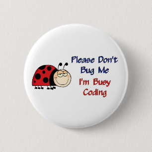 Badge Rond 5 Cm Codeur Médicale Ladybug-2