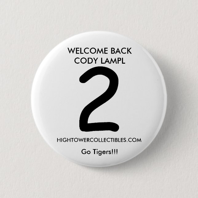 Badge Rond 5 Cm cody, ACCUEIL DE RETOUR CODY LAMPL, (Devant)