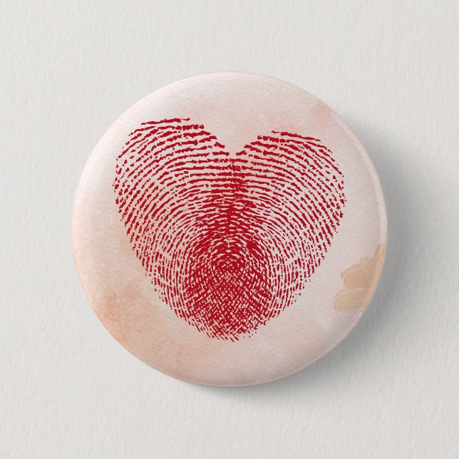 Badge Rond 5 Cm Cœur (Devant)