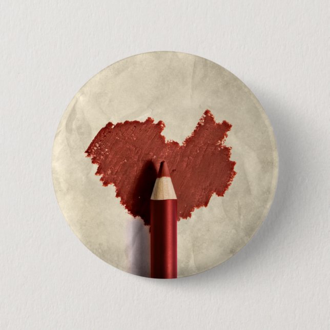 Badge Rond 5 Cm Coeur à motifs dessinés (Devant)