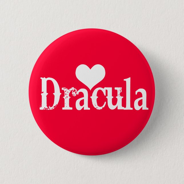 Badge Rond 5 Cm Coeur (amour) Dracula (Devant)