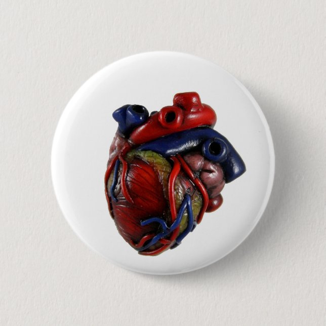 Badge Rond 5 Cm Coeur anatomique (Devant)