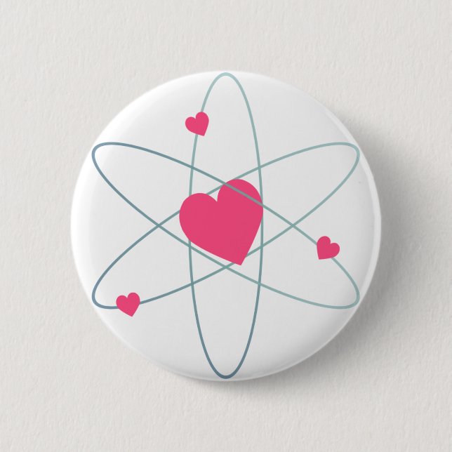 Badge Rond 5 Cm Coeur atomique (Devant)