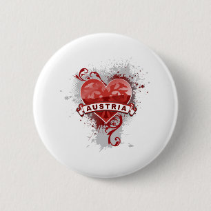 Badge Rond 5 Cm Coeur Autriche