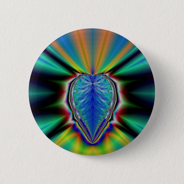 Badge Rond 5 Cm Coeur coloré (Devant)