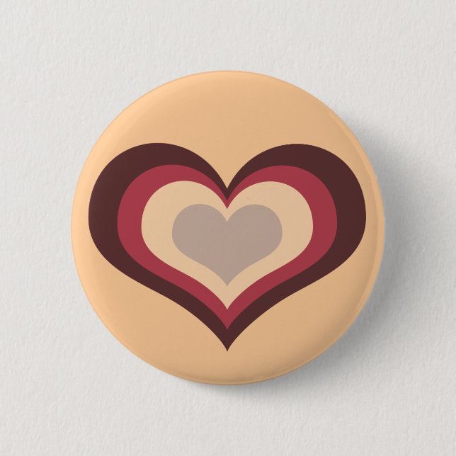 Badge Rond 5 Cm Coeur d'amour (Devant)
