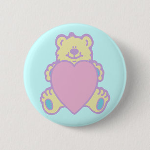 Badge Rond 5 Cm Coeur d'amour de l'ours en peluche mignon