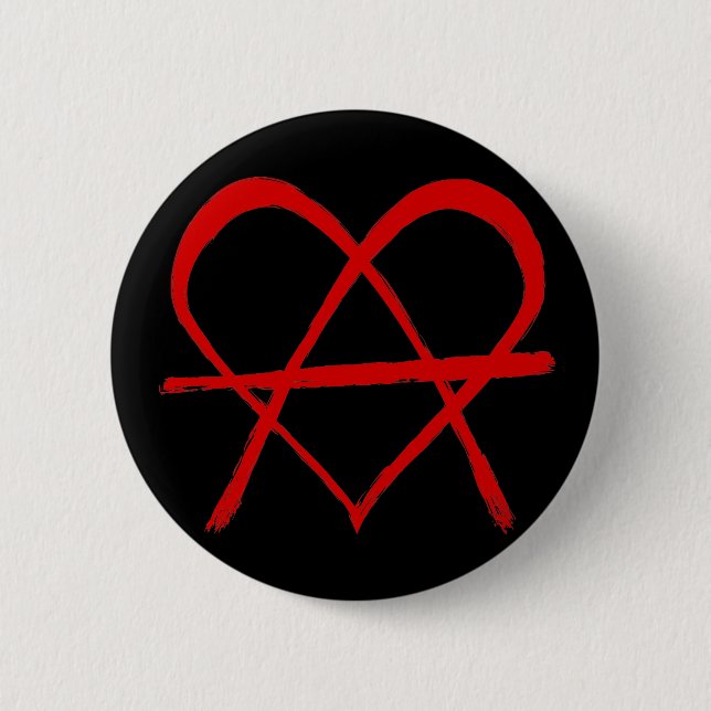 Badge Rond 5 Cm Coeur d'anarchie (Devant)