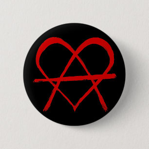Badge Rond 5 Cm Coeur d'anarchie