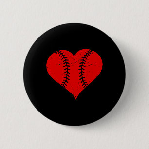Badge Rond 5 Cm Coeur de baseball vintage Saint Valentin Garçons F