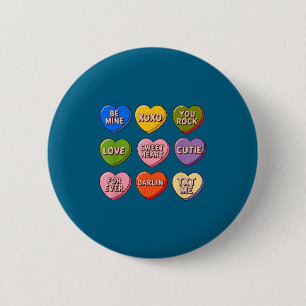 Badge Rond 5 Cm Cœur de bonbons de la Saint-Valentin Mine Artwork