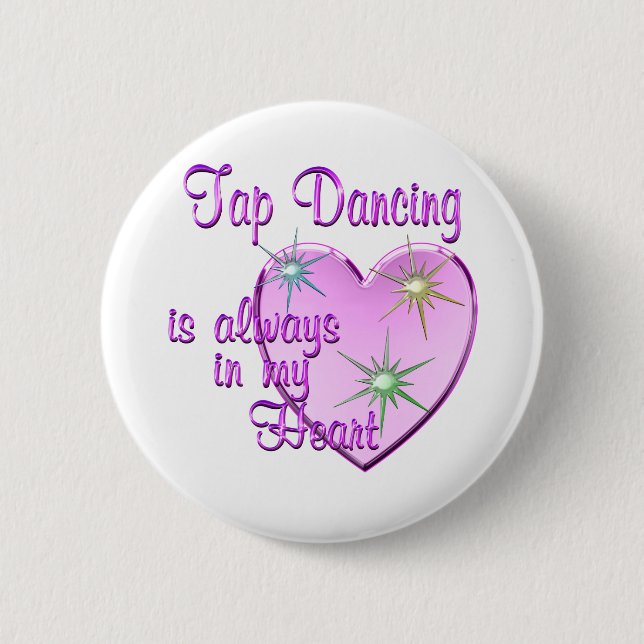 Badge Rond 5 Cm Coeur de claquettes (Devant)