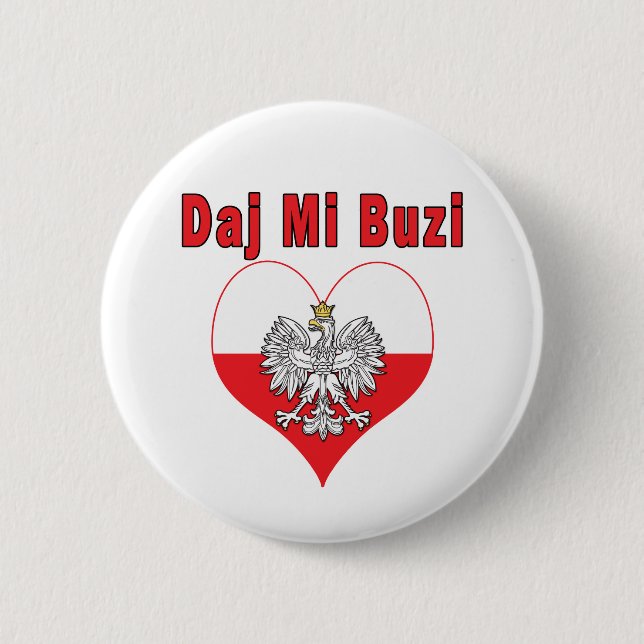 Badge Rond 5 Cm Coeur de Daj MI Buzi Eagle (Devant)