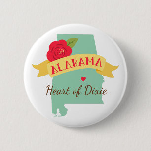 Badge Rond 5 Cm Coeur de Dixie