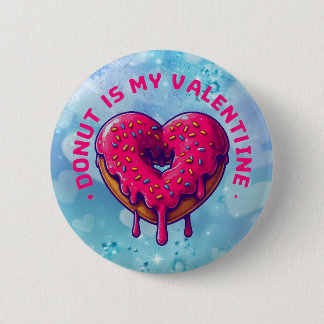 Badge Rond 5 Cm Coeur de Donut