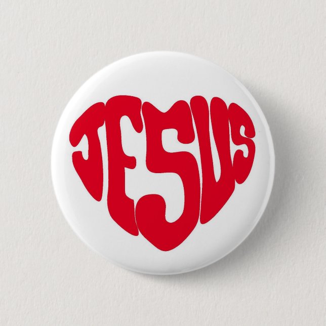 Badge Rond 5 Cm Coeur de Jésus (Devant)