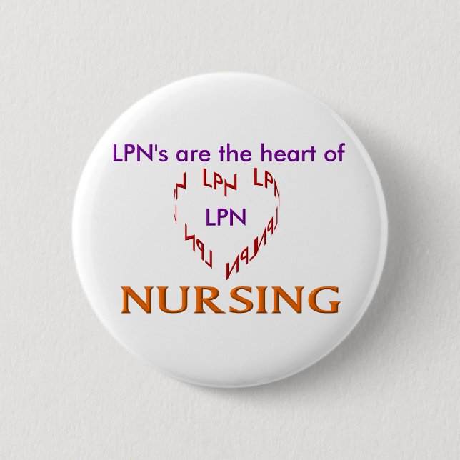 Badge Rond 5 Cm Coeur de LPN (Devant)