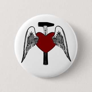 Badge Rond 5 Cm Coeur de marteau