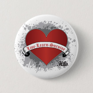 Badge Rond 5 Cm Coeur de poker