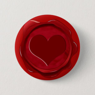 BADGE ROND 5 CM COEUR DE SCEAU CIRE