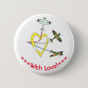 Badge Rond 5 Cm Cœur de Spitfire