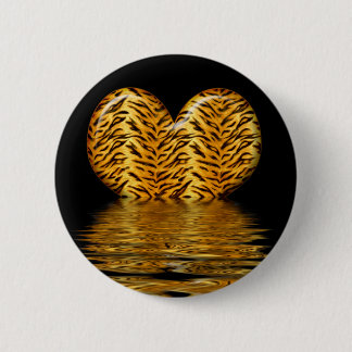 Badge Rond 5 Cm Coeur de tigre