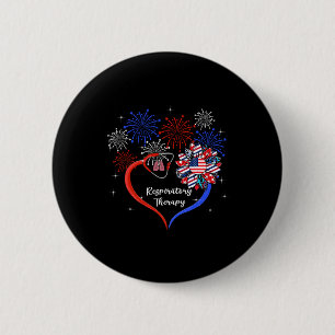 Badge Rond 5 Cm Cœur de tournesol Feu d'artifice Thérapie respirat