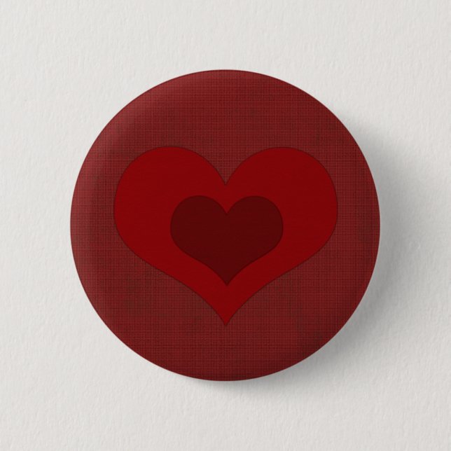 Badge Rond 5 Cm Coeur de Valentine (Devant)
