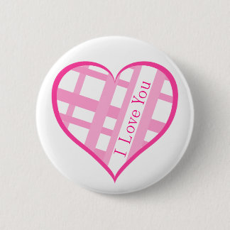 Badge Rond 5 Cm Coeur de Valentine je t'aime