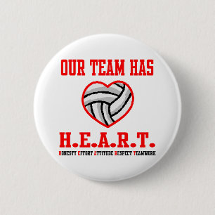 Badge Rond 5 Cm Coeur de VolleyChick
